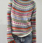 Women's Round Neck Multicolor Pullover Sweater | Streetwear