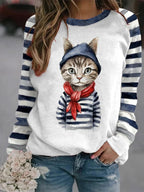 Women's Printed Crew Neck Sweatshirt Design | Streetwear