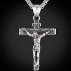 [Duplicate] Stainless Steel Jesus Cross Necklace with Chain | Christian Jewelry