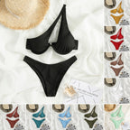 2024 New Women's Sexy One-Shoulder Bikini Swimsuit