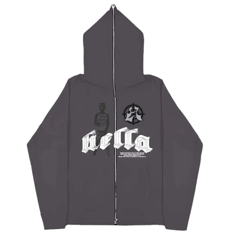 Oversized Zipper Hoodie | Streetwear