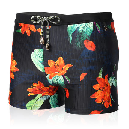 Men's Tropical Print Swim Trunks