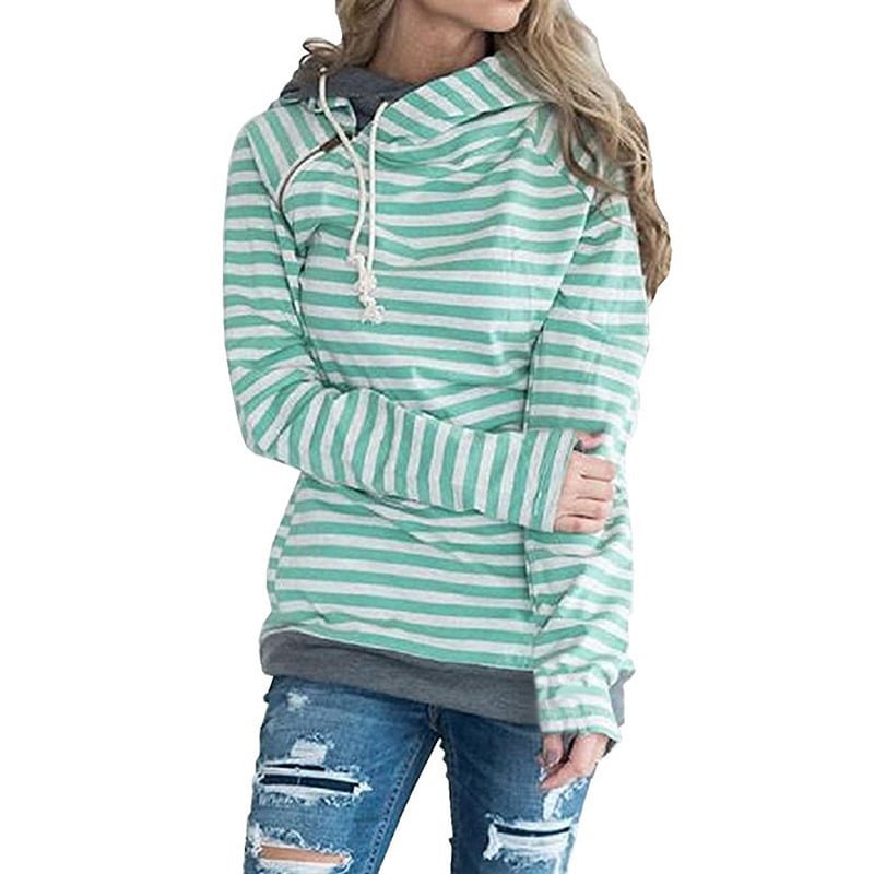 Striped Panel Hoodie Sweatshirt | Streetwear