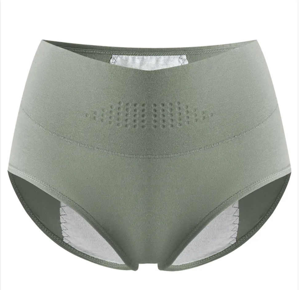High-Waist Plus Size Cotton Menstrual Panties for Women
