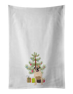 Pug Fawn #5 Christmas Kitchen Towel Set of 2