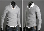 Men's V-Neck Sweater in British Retro Style