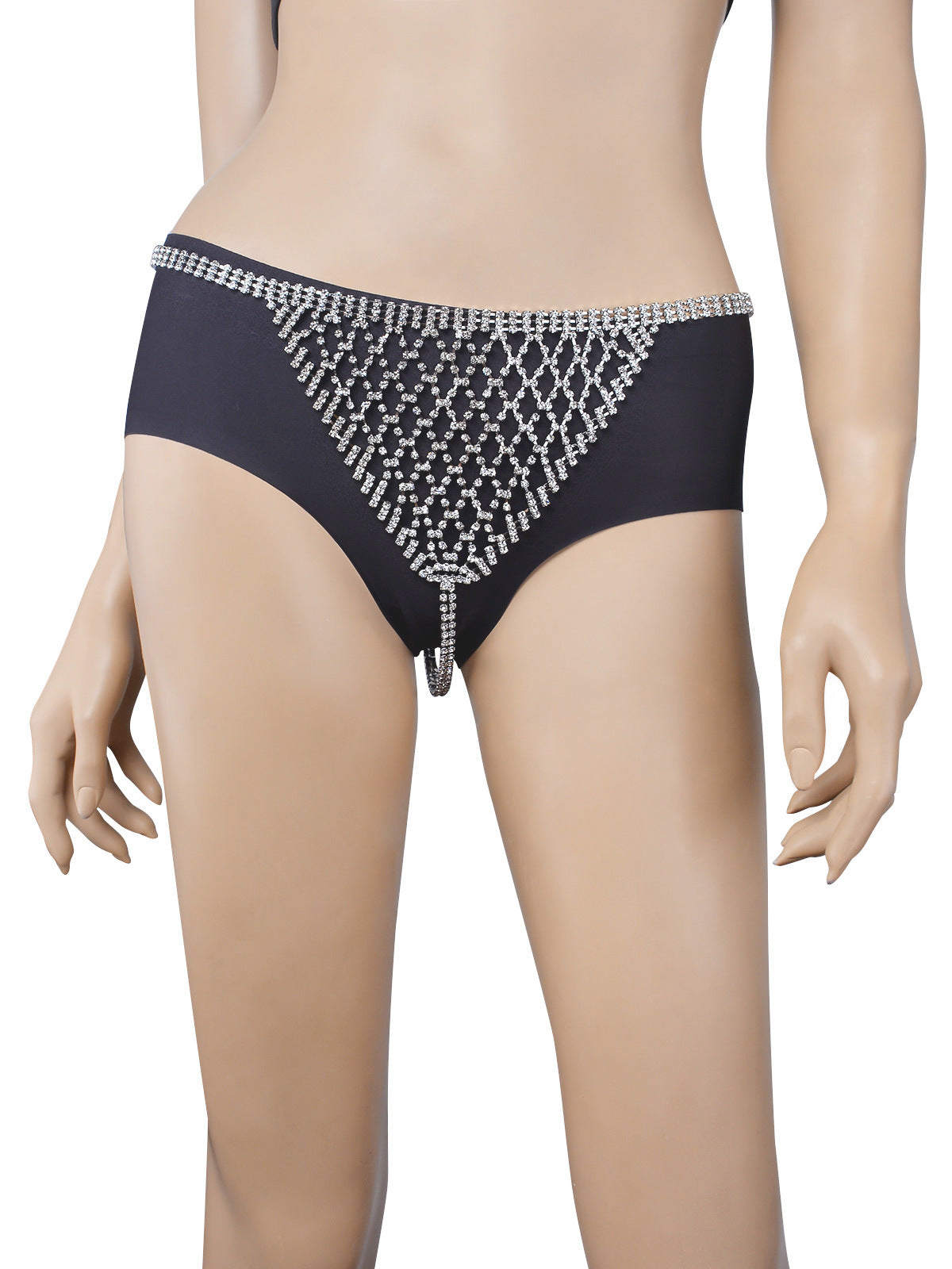 Exaggerated Rhinestone Body Chain and Bikini Necklace