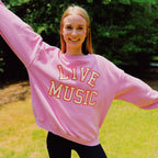 Live Music Lover Oversized Sweatshirt | Streetwear