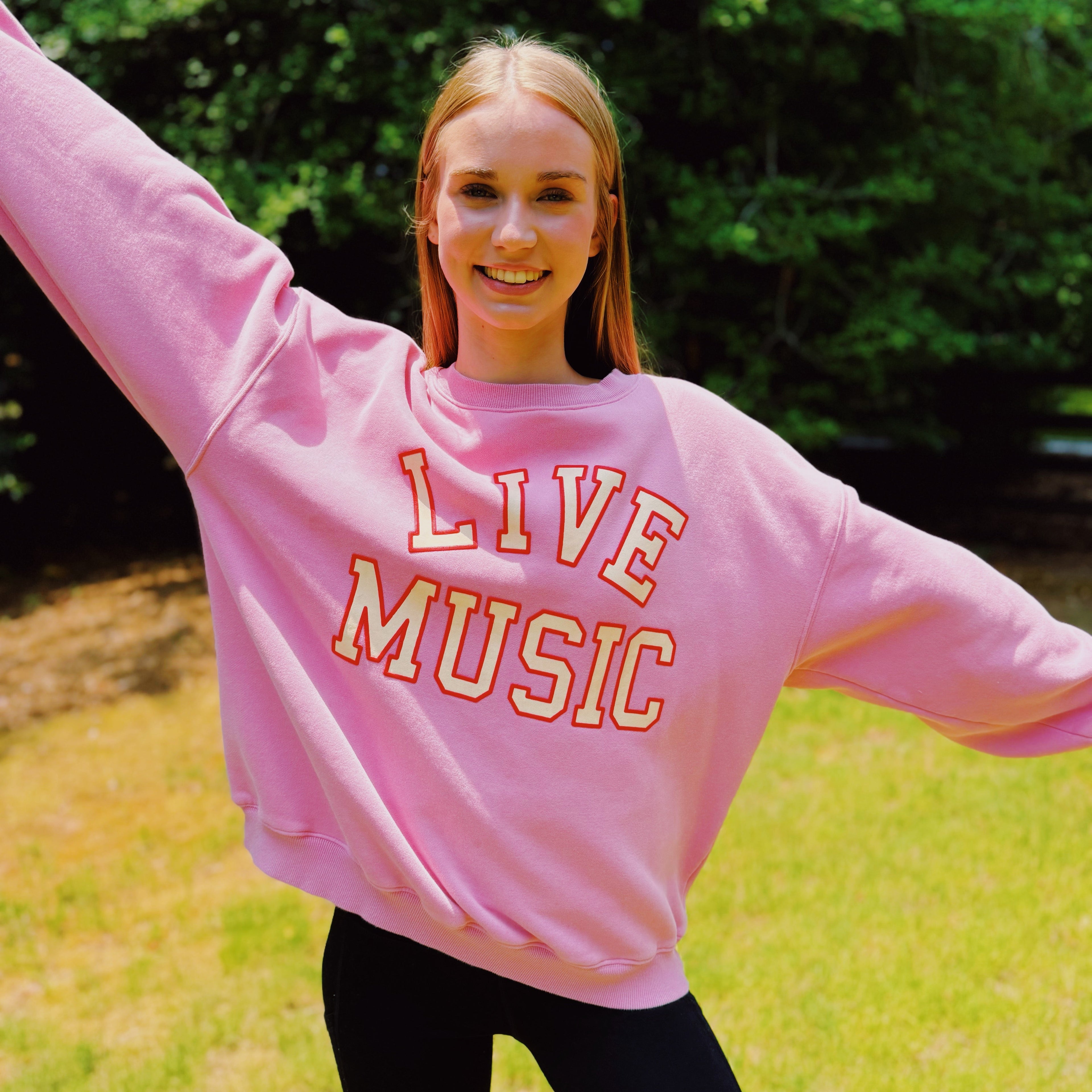 Live Music Lover Oversized Sweatshirt | Streetwear