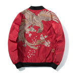 Spring Pilot Bomber Jacket with Bird Embroidery for All