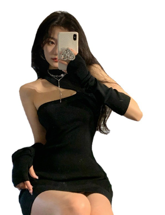 Sleeveless Half Turtleneck Dress for Women's Summer