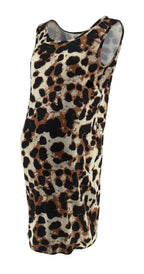 Summer Sleeveless Leopard Dress for Pregnant Women