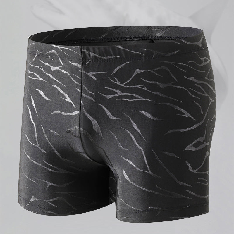 Men's Sharkskin Quick-Dry Swim Boxer Shorts