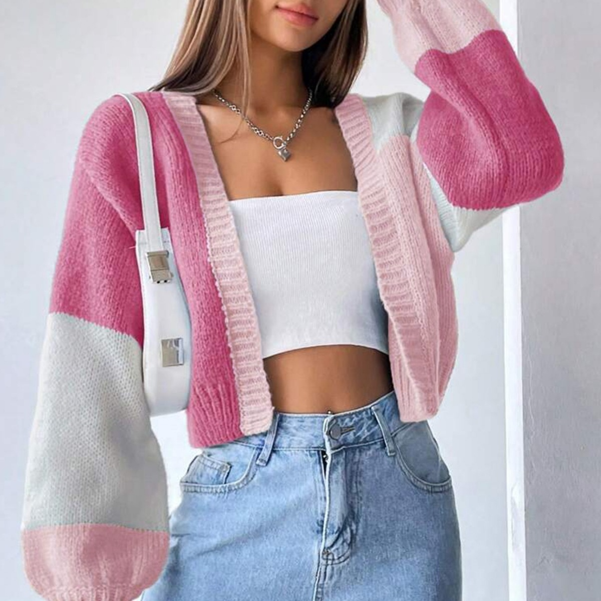 Striped Long Sleeve Cardigan Sweater