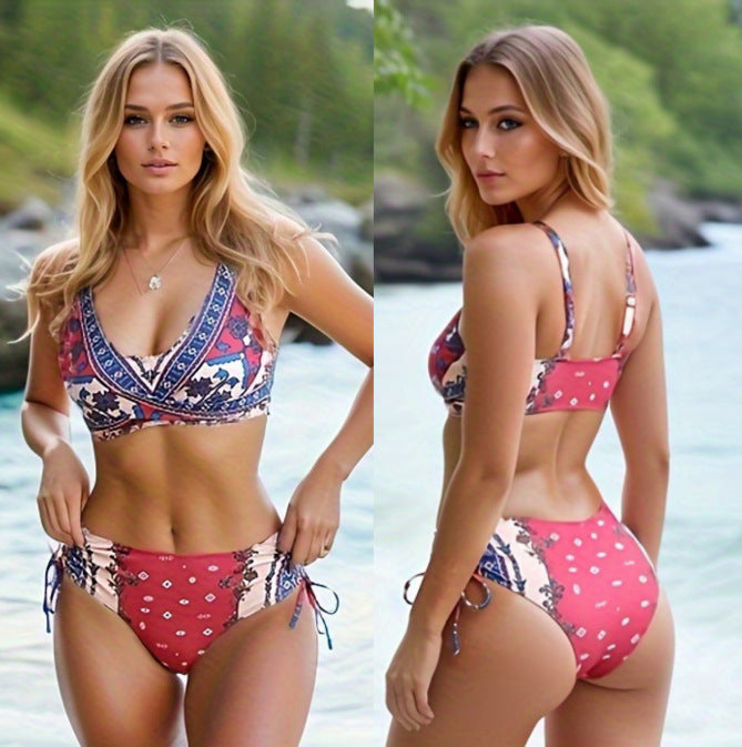 Vintage Women's Two-Piece Swimsuit with Padding