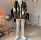 Men's Long-sleeved Sweater - Check Cardigan