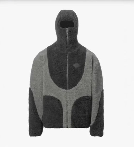 Lamb Wool Hooded Zipper Coat