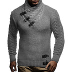 Men's Solid Color Long Sleeve Turtleneck Sweater
