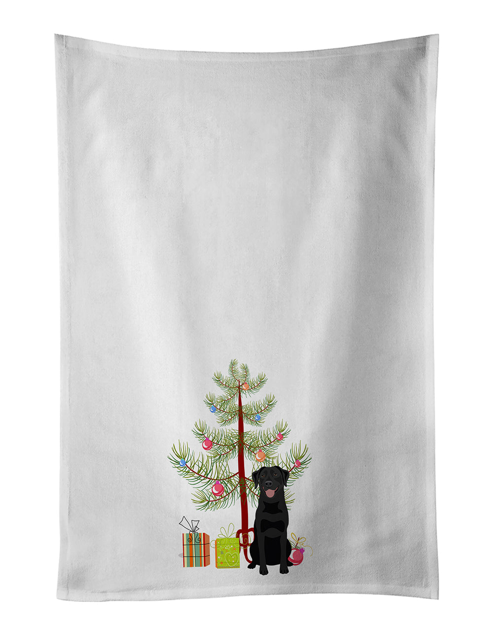 Labrador Retriever Black #1 Christmas Kitchen Towel Set of 2