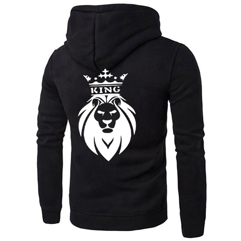 Lion Pattern Hooded Sweater for Men and Women