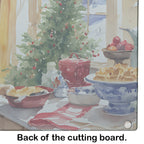 Golden Retriever Christmas Cookies Glass Cutting Board