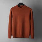 Casual Half High Neck Round Sweater Top