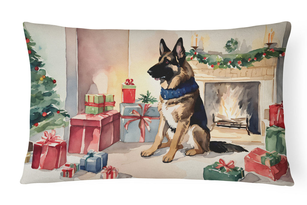 German Shepherd Christmas Throw Pillow