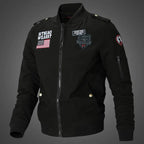 Men's Casual Cotton Military Jacket - Plus Size Fashion