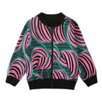 Printed Top Zip Coat