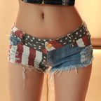 Low Waist Denim Shorts for Women - Summer Beach Style