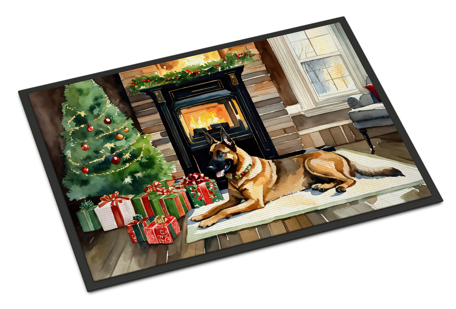 Belgian Malinois Cozy Christmas Doormat