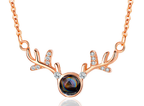 Christmas Birthday Gift, Antler Necklace