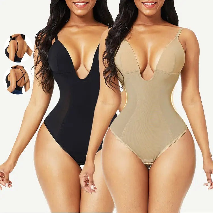Backless Body Shaping T-Back Corset Jumpsuit