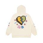 BK Series Unisex Graffiti Printed Cardigan Hoodie | Streetwear
