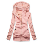 Medium Long Loose Hooded Sweater Coat for Women