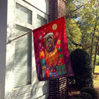 Briard Holiday Christmas House Flag