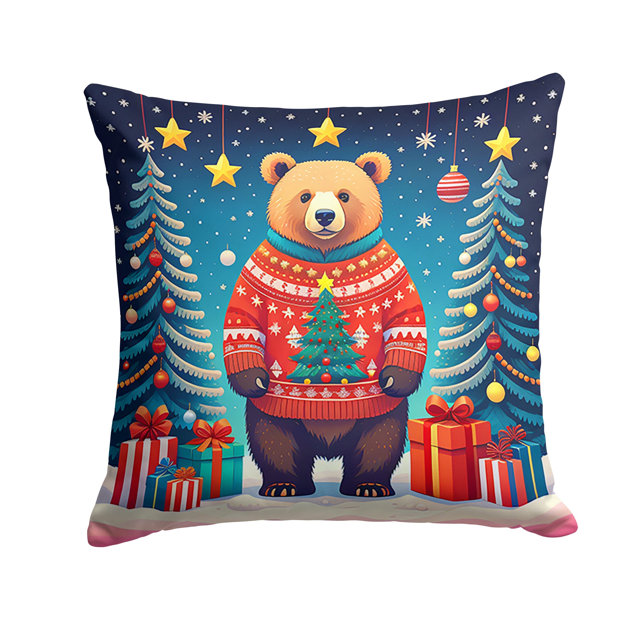Bear Christmas Throw Pillow