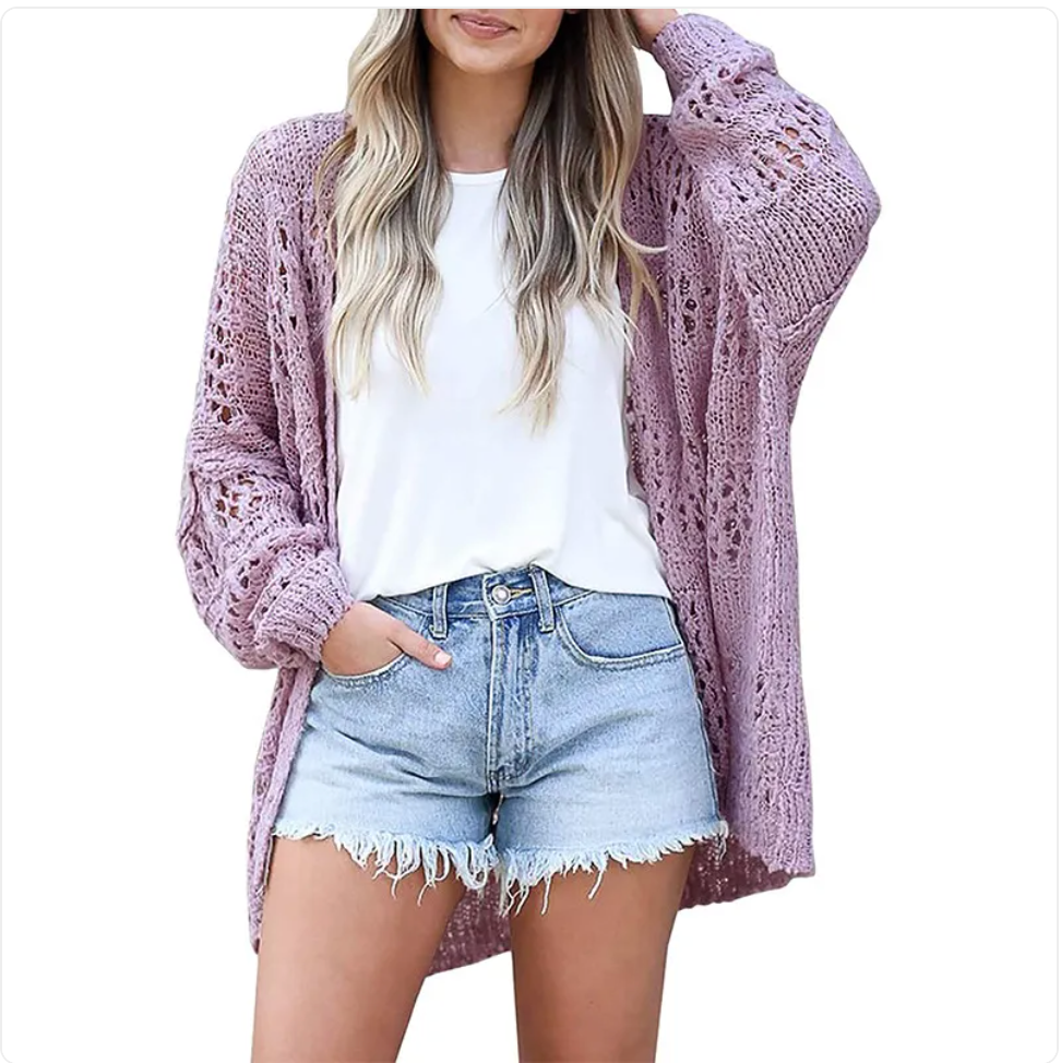 Lightweight Long-Sleeve Loose Cardigan
