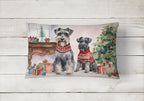 Schnauzer Christmas Throw Pillow