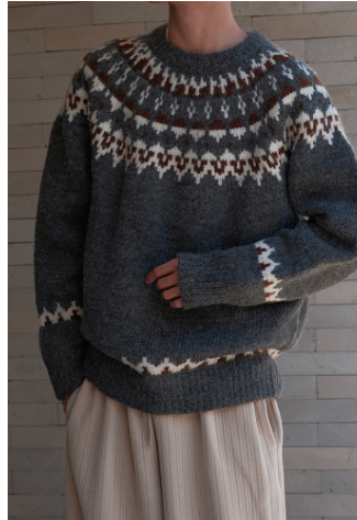 Japanese Round Neck Loose Sweater for Autumn Winter
