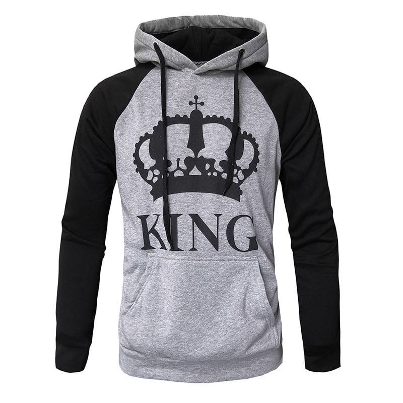 Color Matching Hooded Pullover Couple Sweater | Streetwear