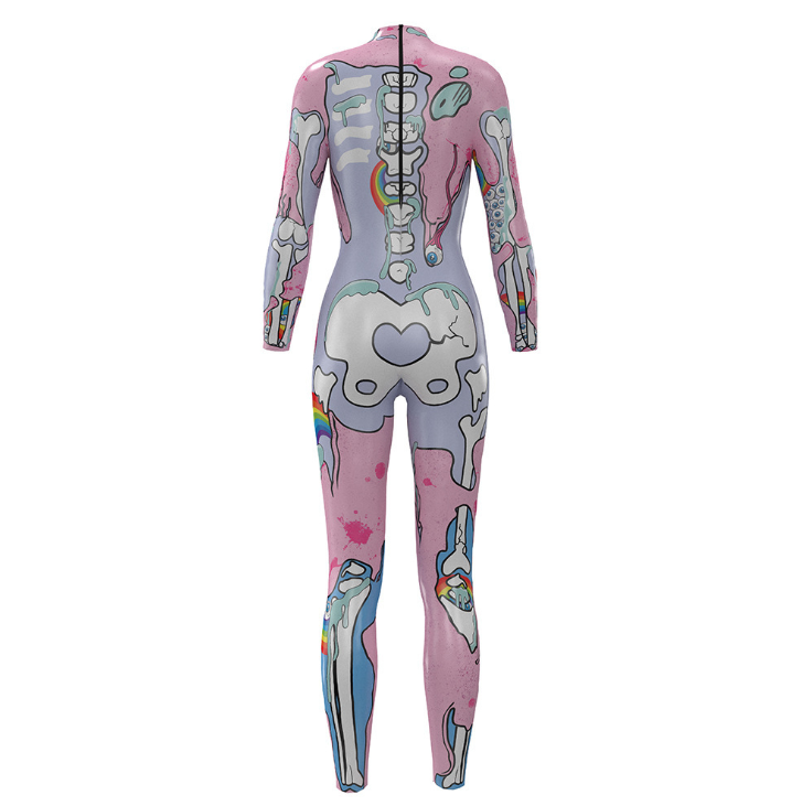 Digital Print Bodysuit - Sexy Women's Jumpsuit