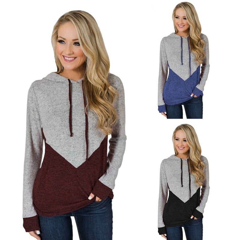 Women's Patchwork Cotton Sweater for Autumn & Winter