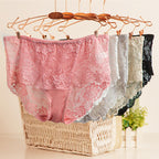 Summer Silk Knit Lace Trim Low Waist Women's Shorts