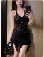 Black Lace Lingerie and Nightdress for Women