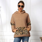 Women's Reversible Fleece Leopard Print Hoodie Sweater | Streetwear