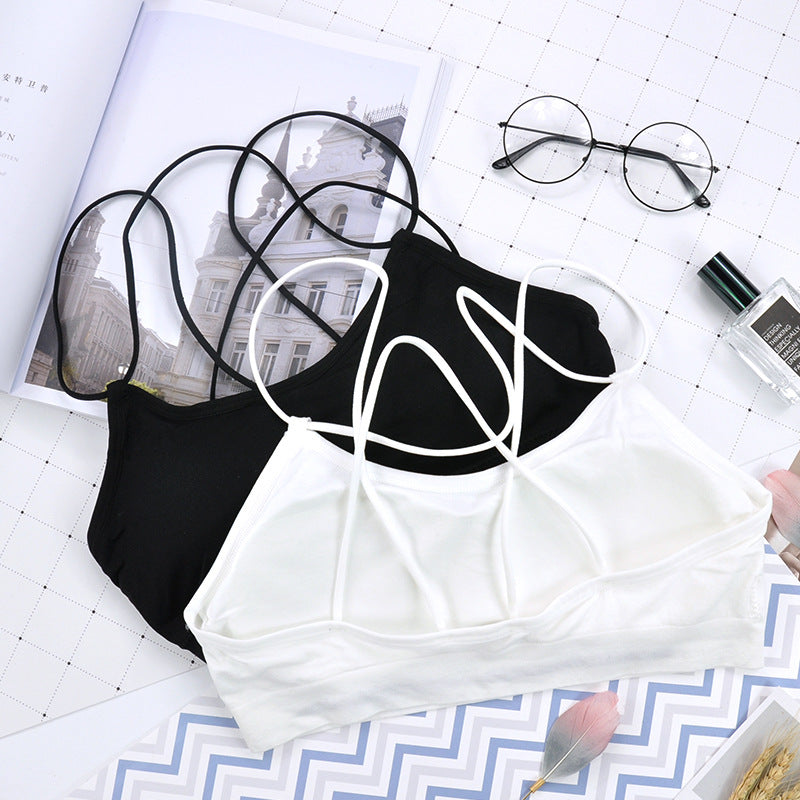 Sports Bra with Wrap Design and Underwear Set