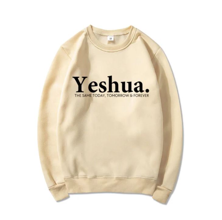 Vintage Yeshua Christian Sweatshirt Christian Apparel Faith | Faith Streetwear