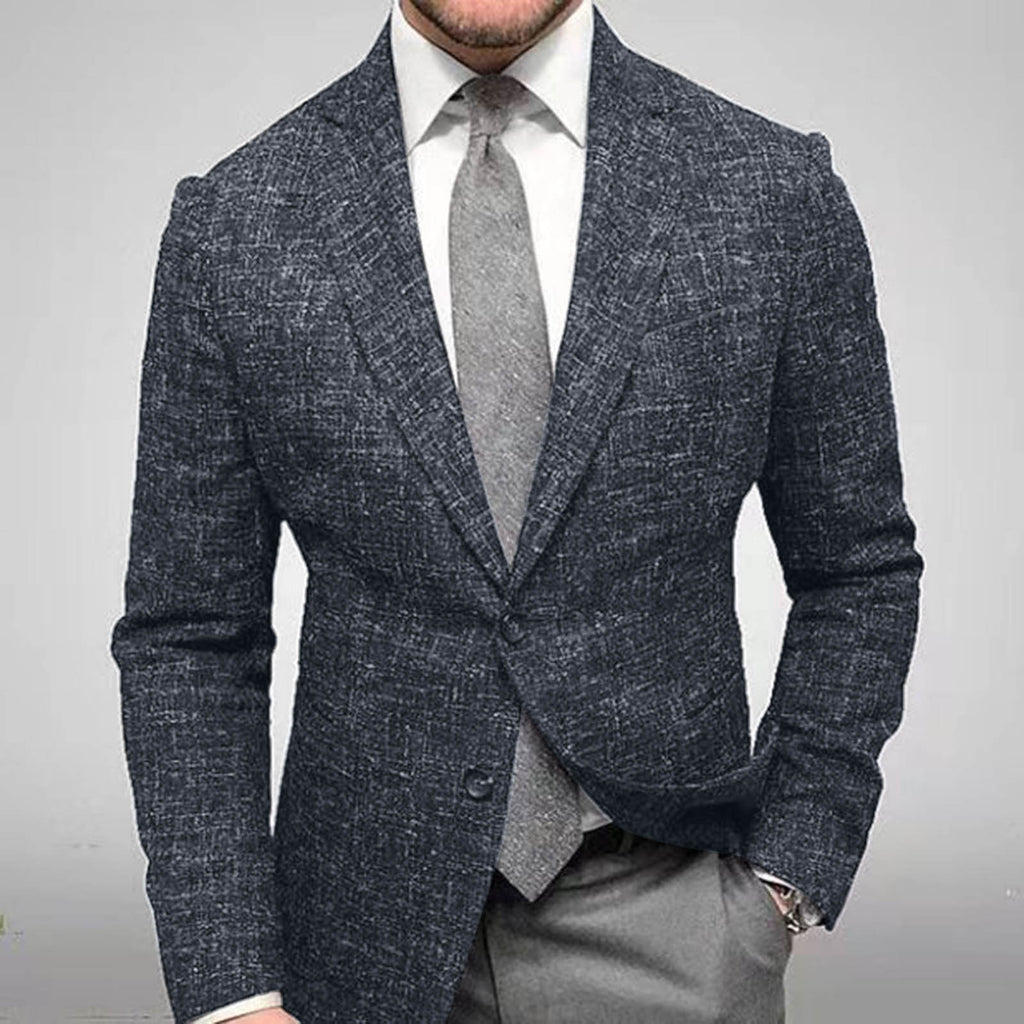 Men's Plaid Blazer Jacket for Spring and Autumn