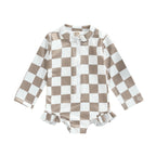 Quick-Dry Sun Protection One-Piece Swimsuit for Girls